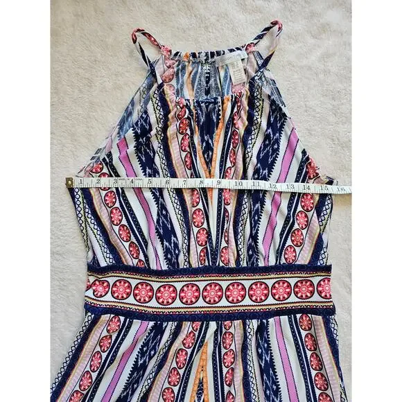 London Times Women's Multicolored Maxi Dress Size 8 Colorful Artsy - Picture 7 of 9